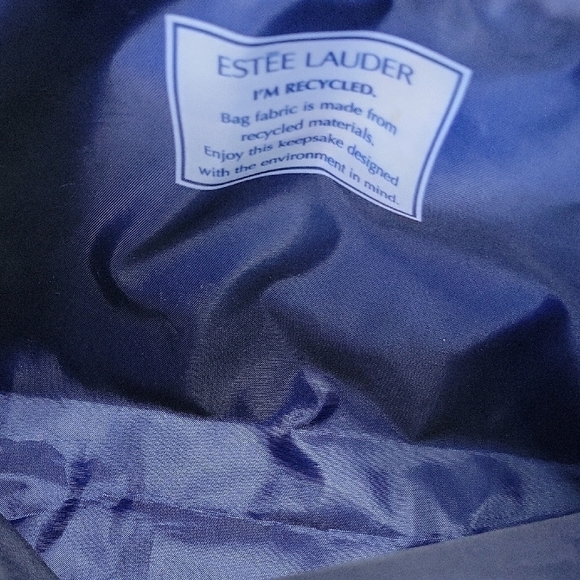 Estee Lauder Red and Black Makeup Bag with Tartan Design - Picture 5 of 7